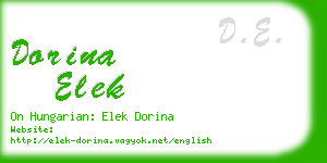 dorina elek business card